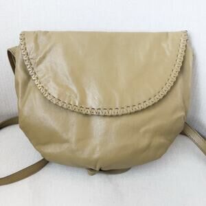 Hobo International Purse Bag Olive Green Whip Stitch Cross Body Round